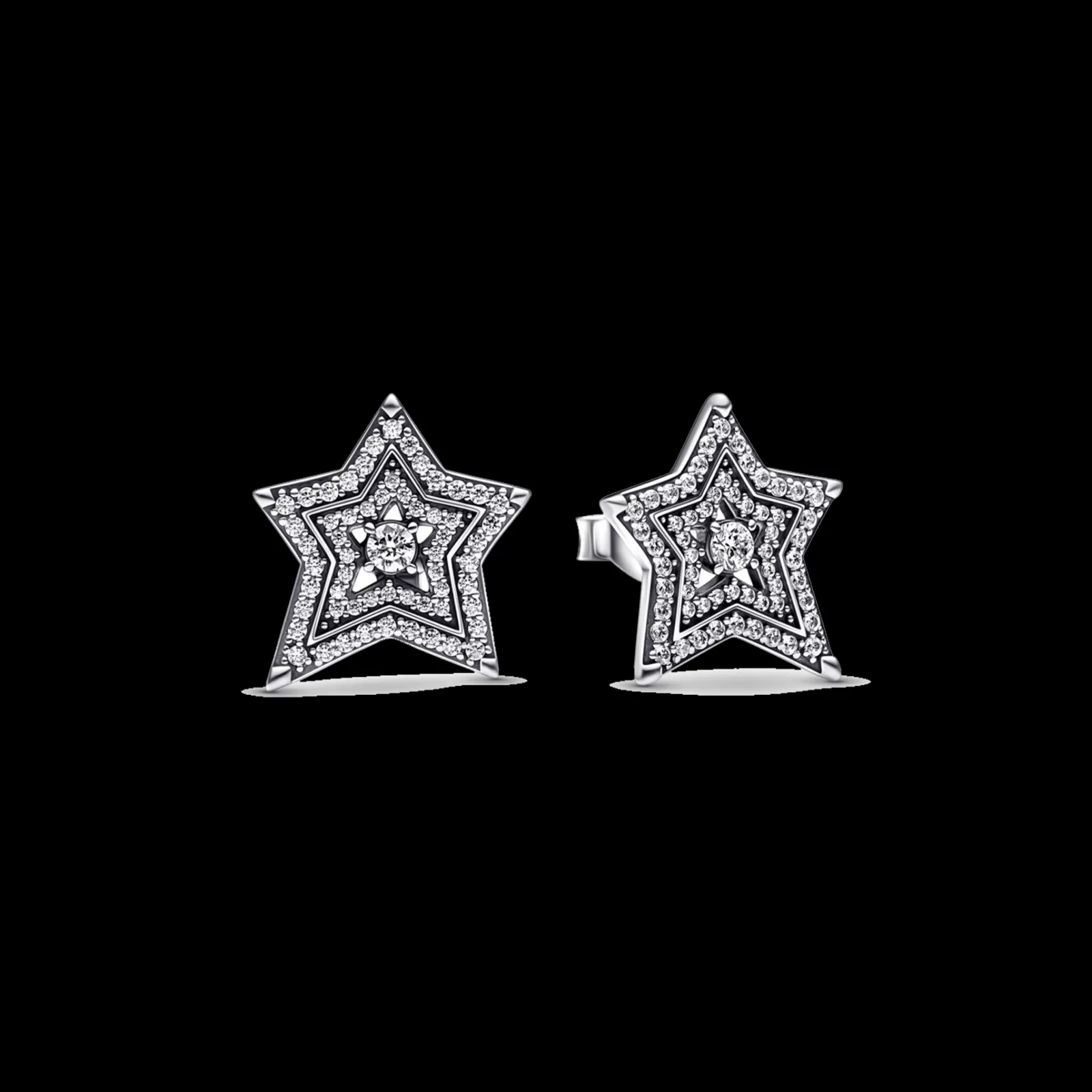 Brincos Estrela Com Zirconias-Pandora Best Sale