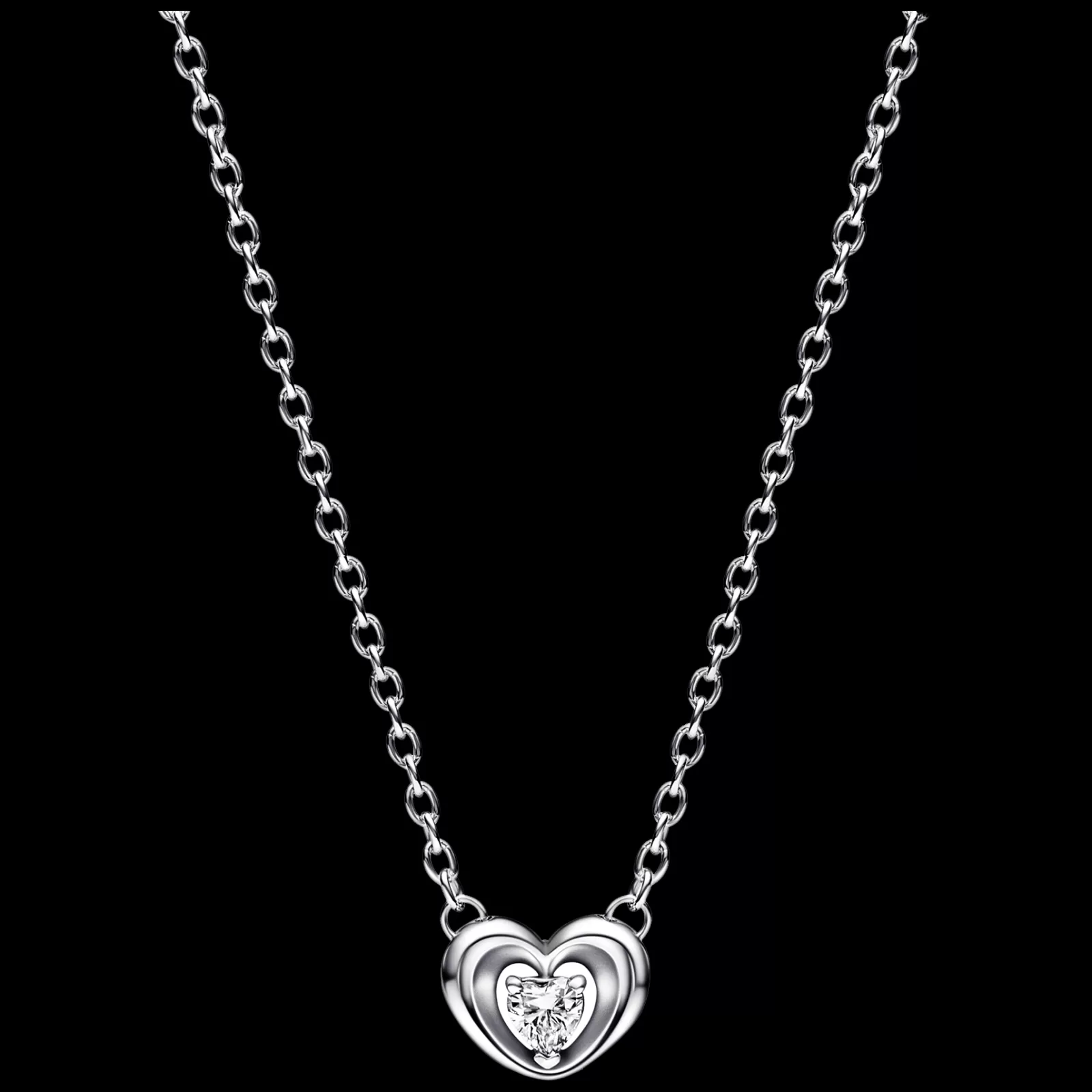 Colar Coracao Com Zirconias-Pandora Store