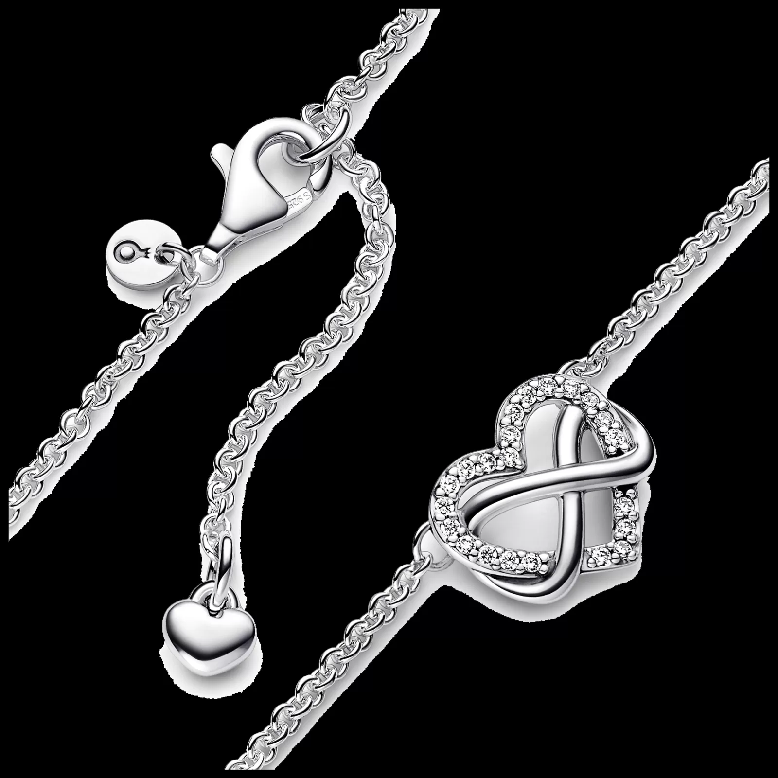Colar Coracao Infinito Com Zirconias-Pandora New