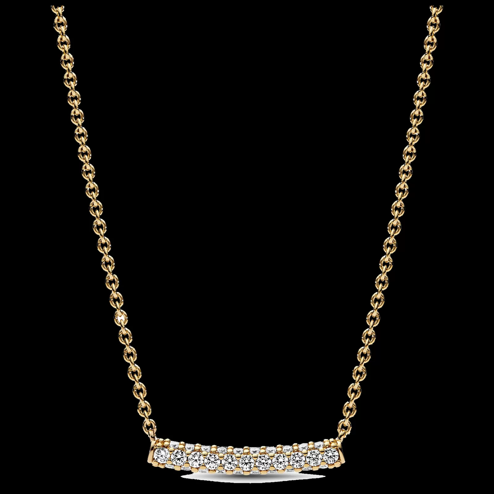 Colar Dourado Com Zirconias-Pandora Discount