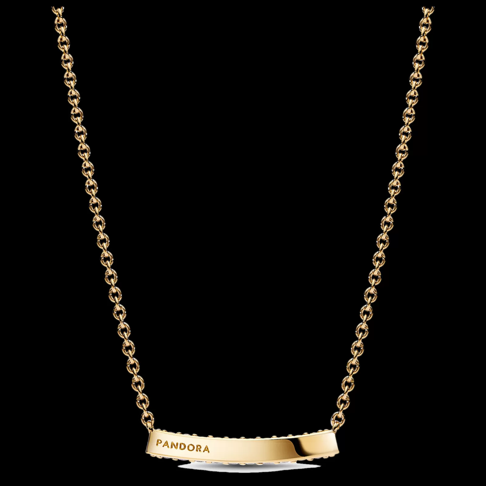 Colar Dourado Com Zirconias-Pandora Discount