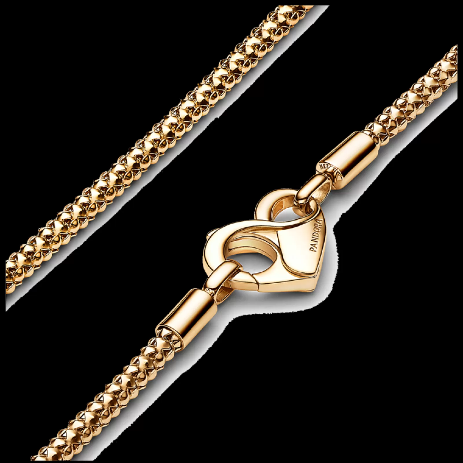Colar Studded Chain Dourado-Pandora Fashion