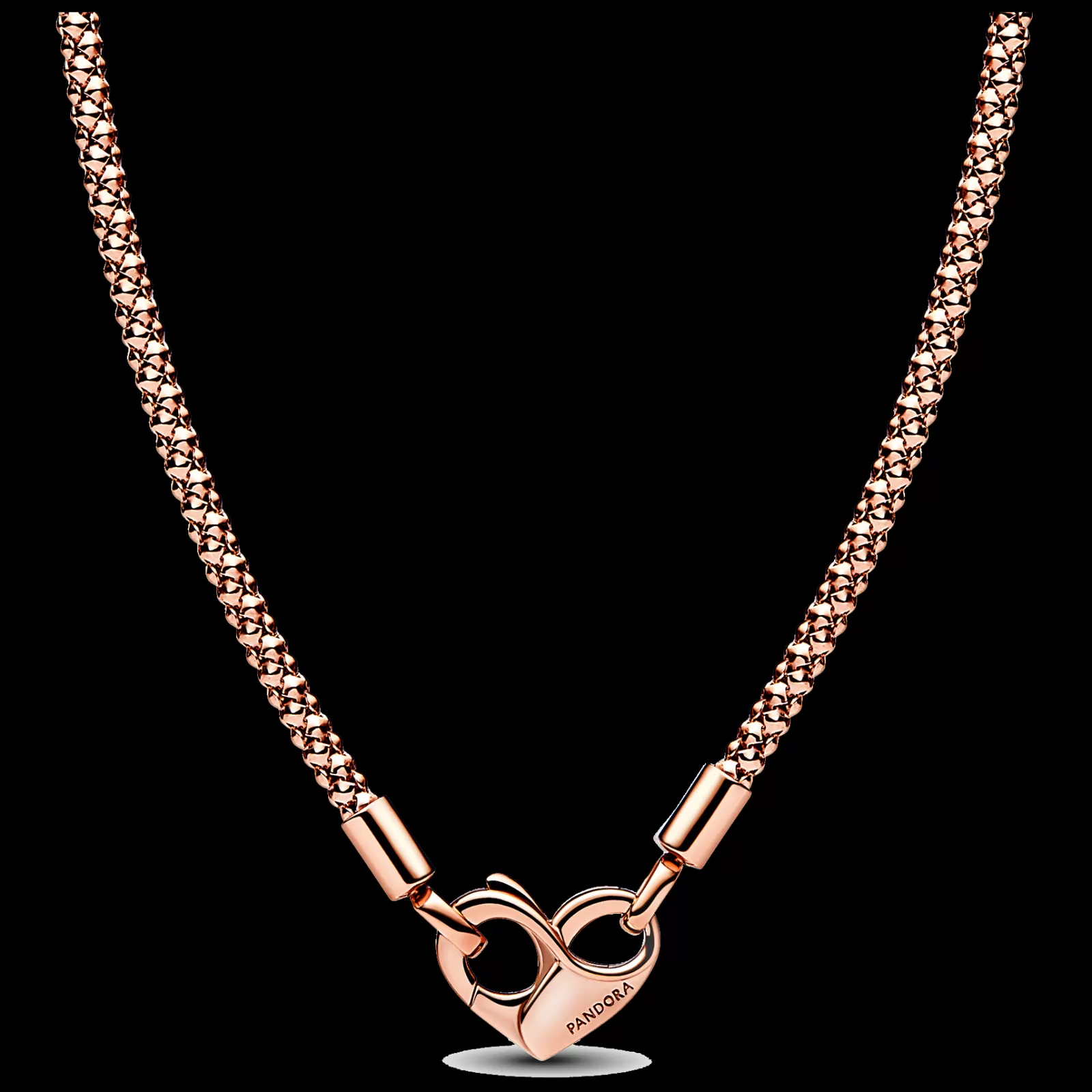 Colar Studded Chain Dourado Rosa-Pandora Hot