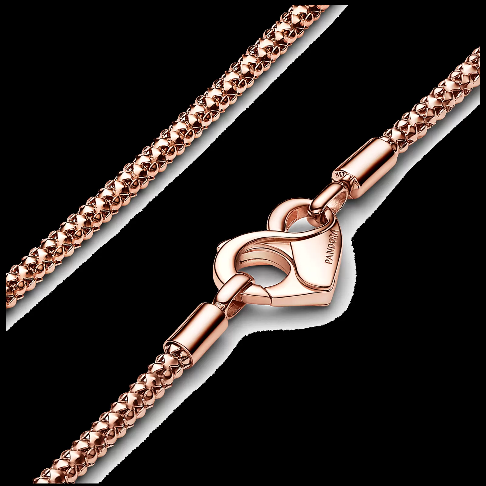 Colar Studded Chain Dourado Rosa-Pandora Hot