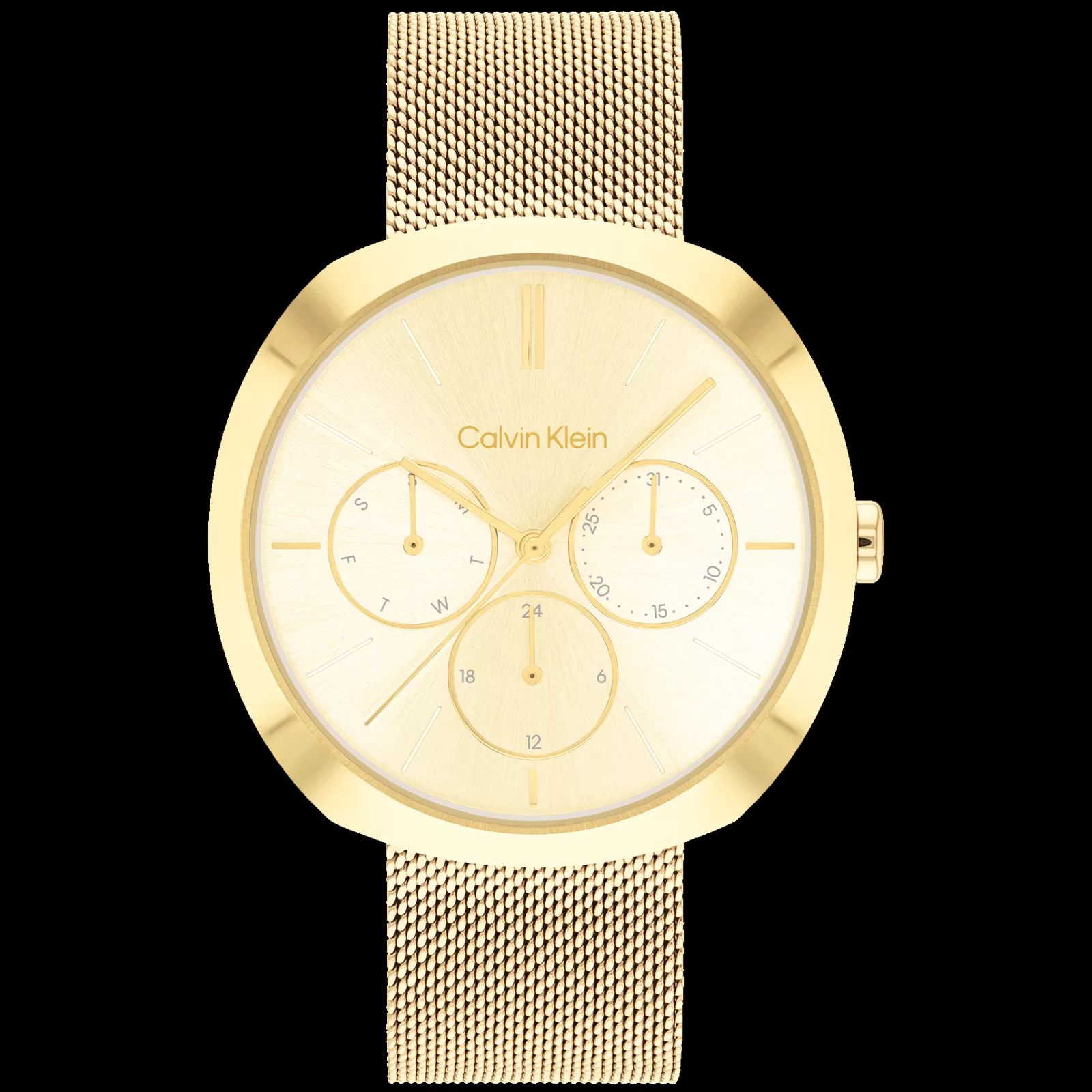 Dourado Em Malha Milanesa-Calvin Klein Watches Best Sale
