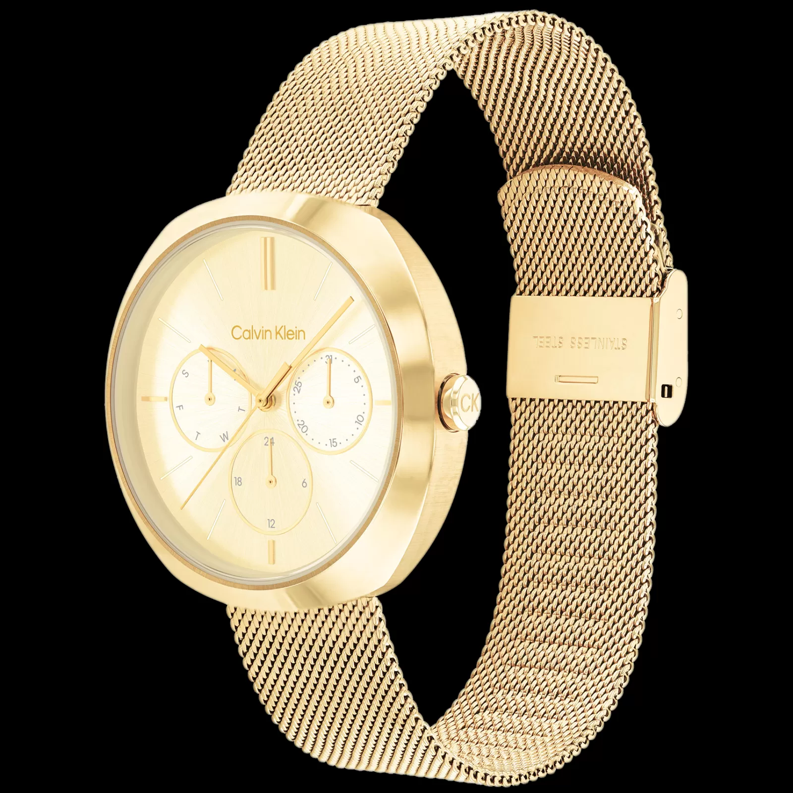Dourado Em Malha Milanesa-Calvin Klein Watches Best Sale