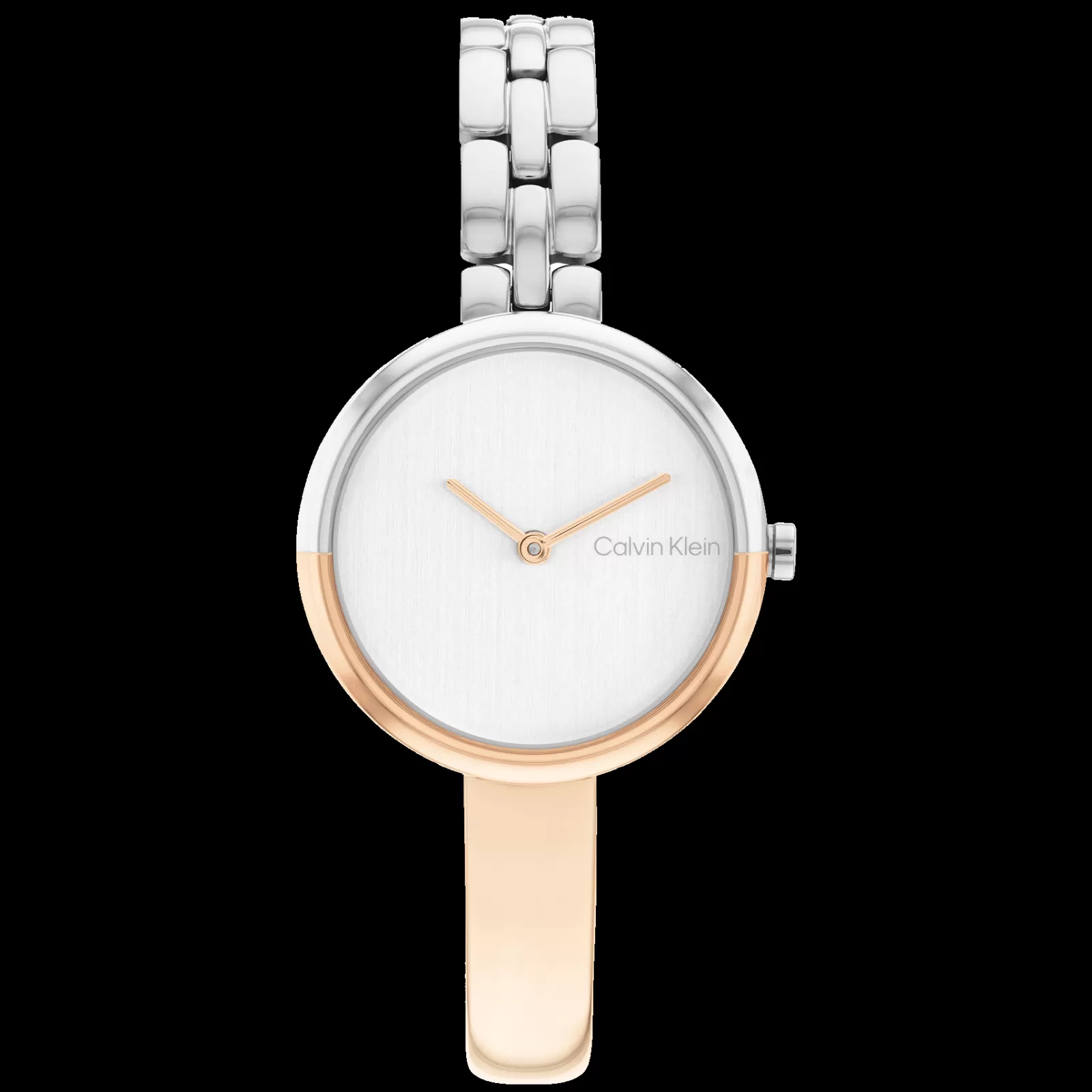 Dourado Rosa E Aco Com Bangle-Calvin Klein Watches New