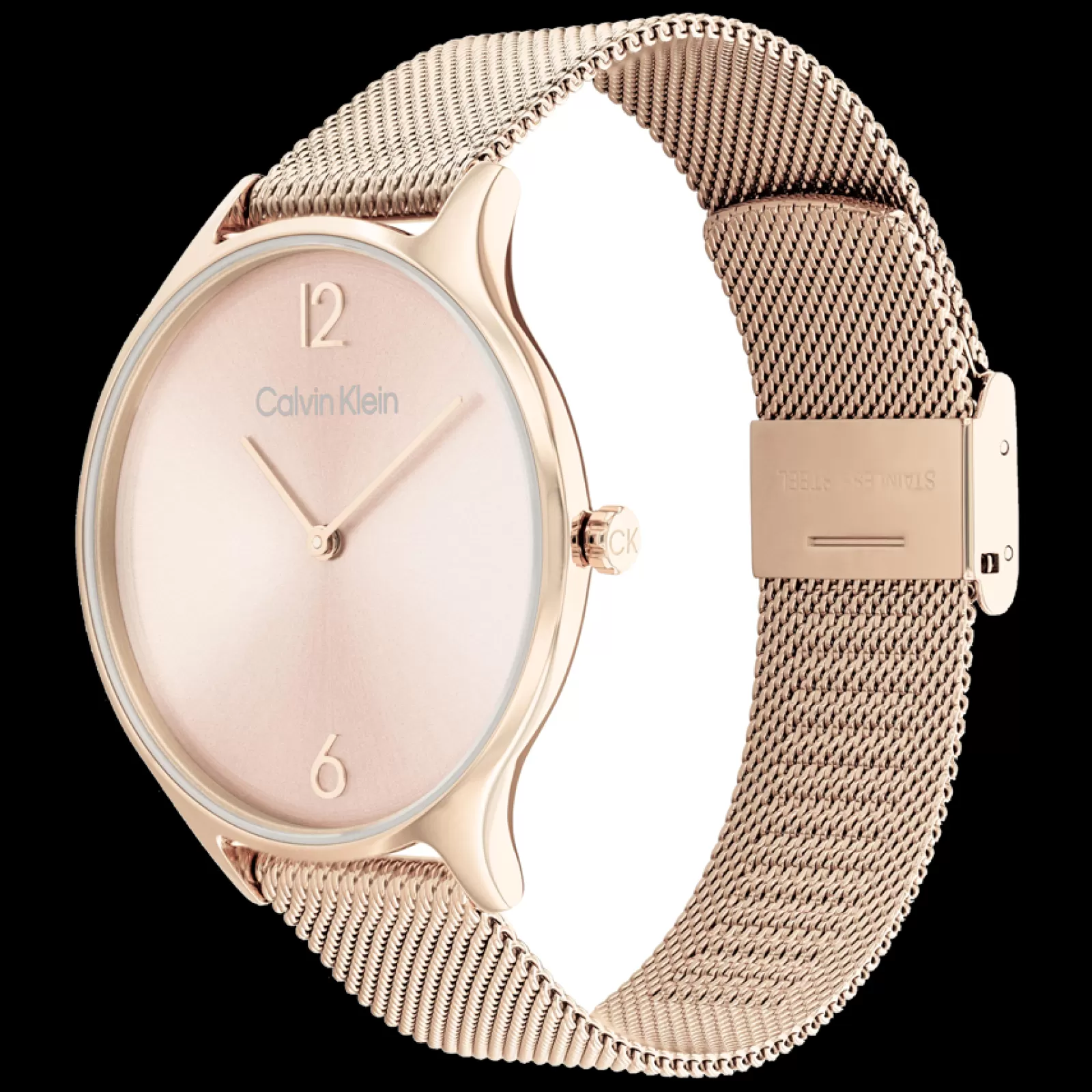 Dourado Rosa Em Malha Milanesa-Calvin Klein Watches Cheap