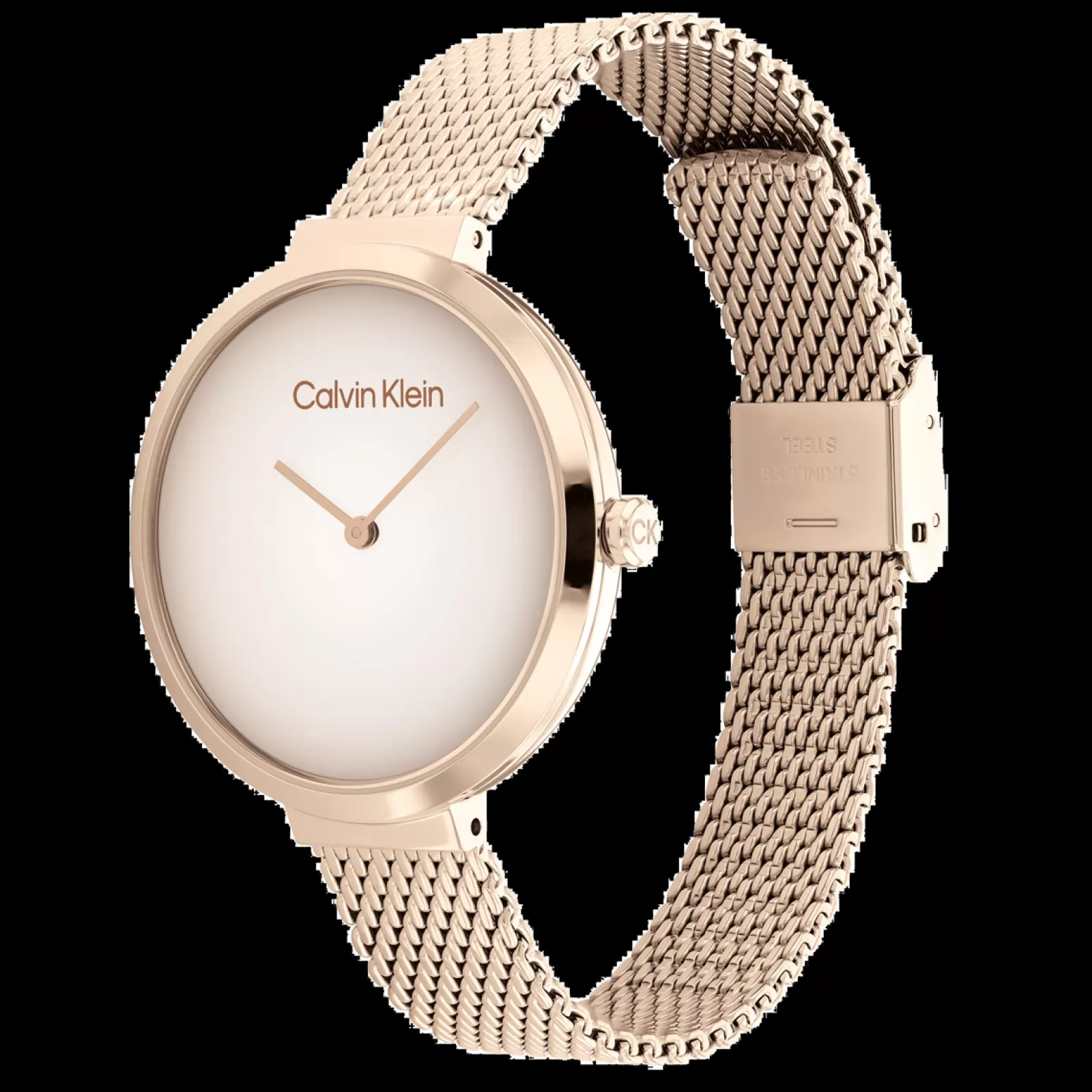 Dourado Rosa Em Malha Milanesa-Calvin Klein Watches Cheap