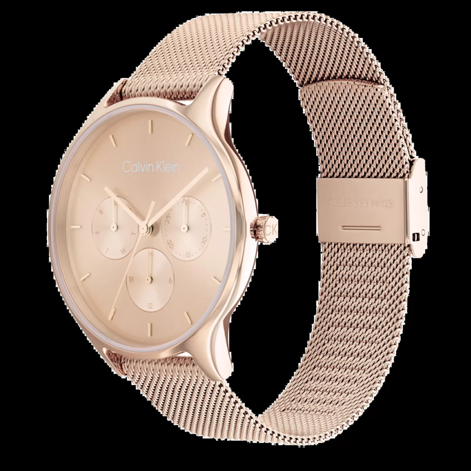 Dourado Rosa Em Malha Milanesa-Calvin Klein Watches Hot
