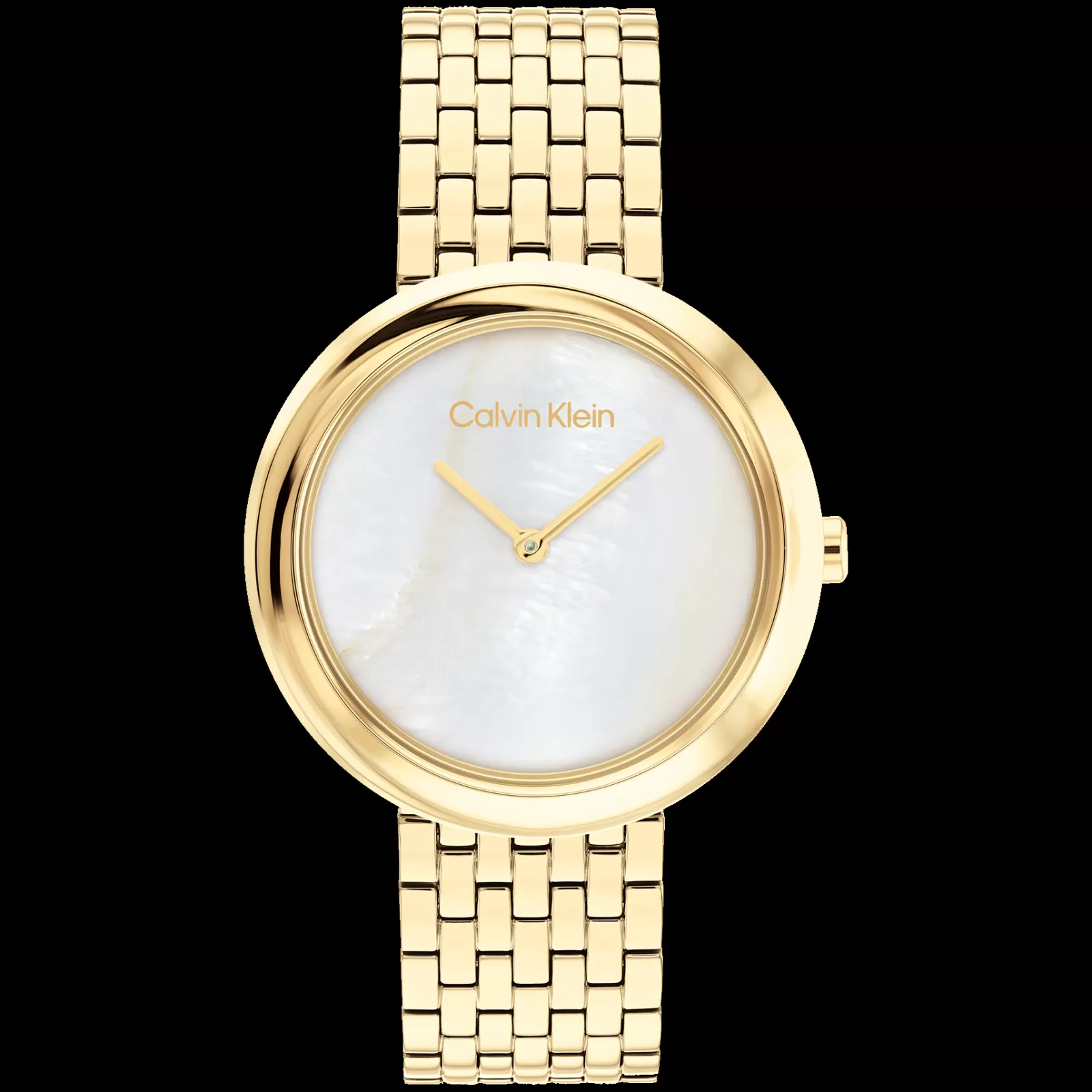 Madre-Perola Dourado Em Aco-Calvin Klein Watches Cheap