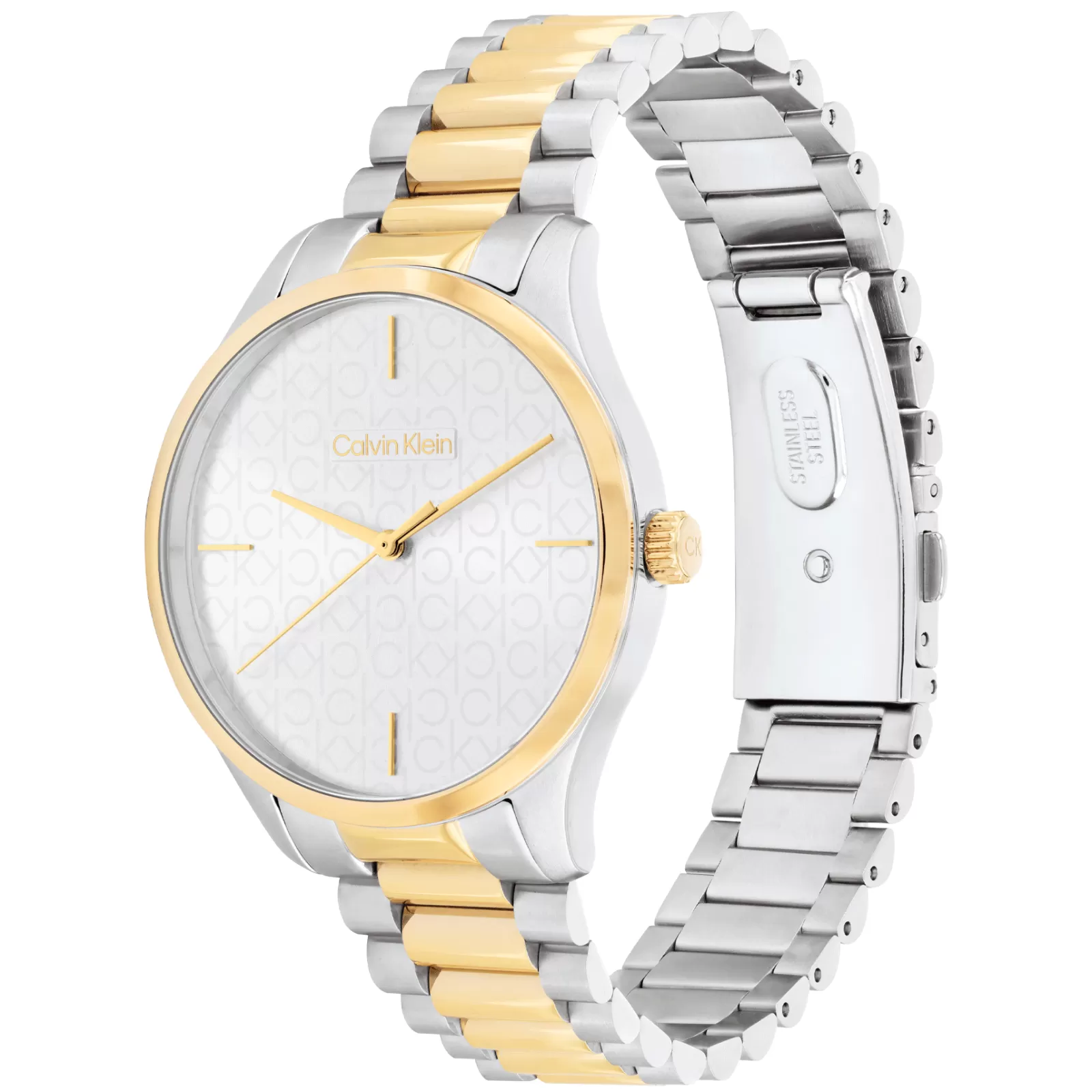 Prateado E Dourado Em Aco-Calvin Klein Watches New
