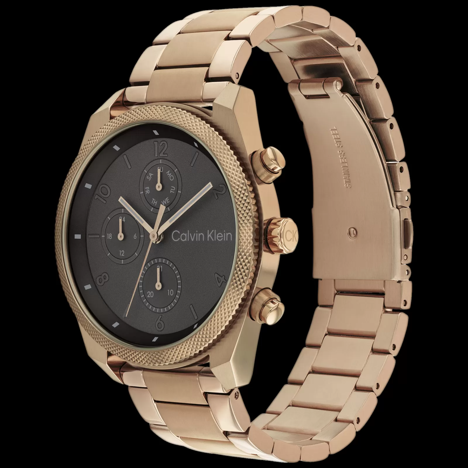 Preto E Bronze Em Aco-Calvin Klein Watches Best