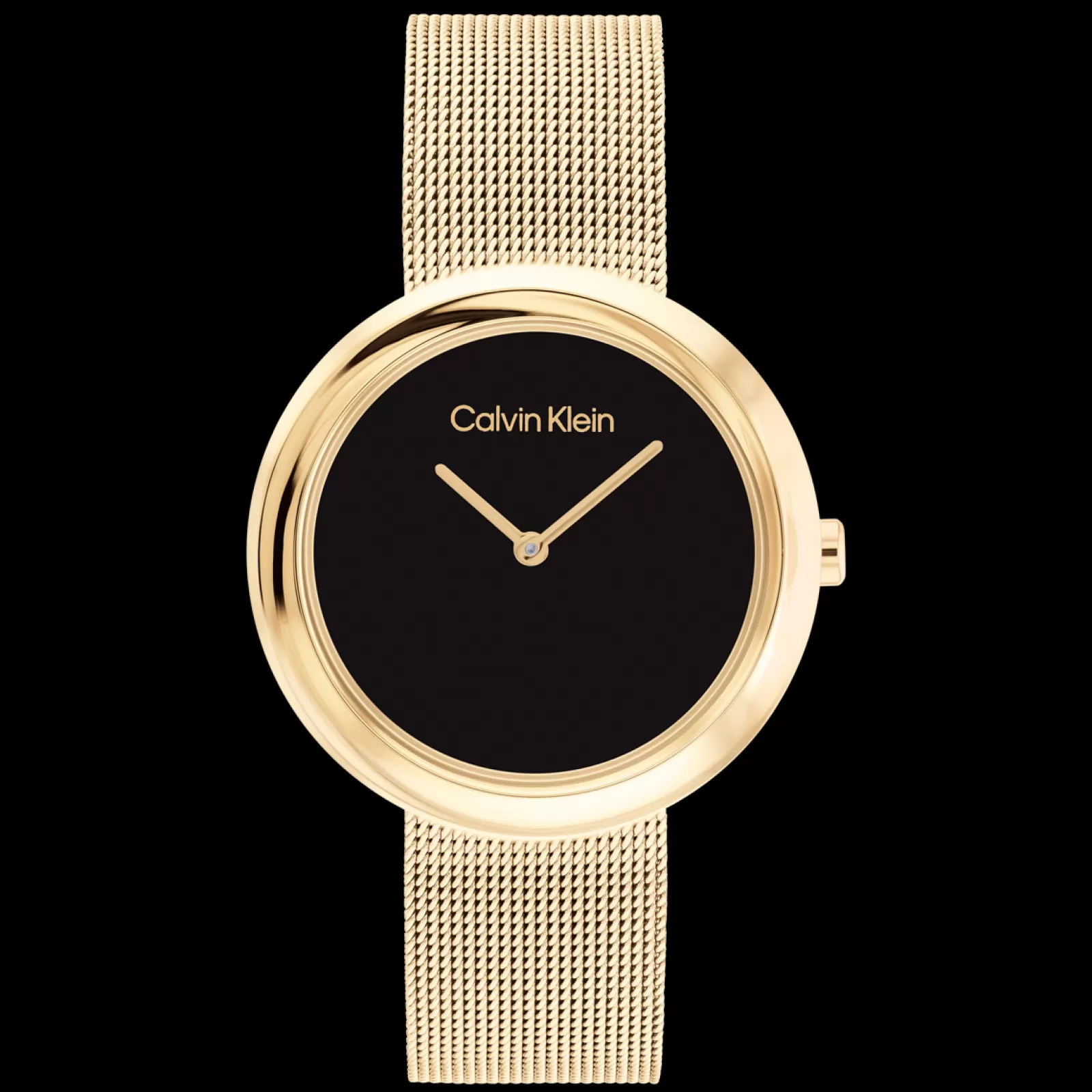 Preto E Dourado Em Malha Milanesa-Calvin Klein Watches Online
