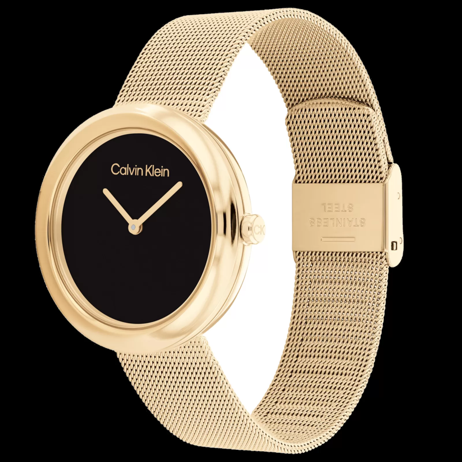 Preto E Dourado Em Malha Milanesa-Calvin Klein Watches Online
