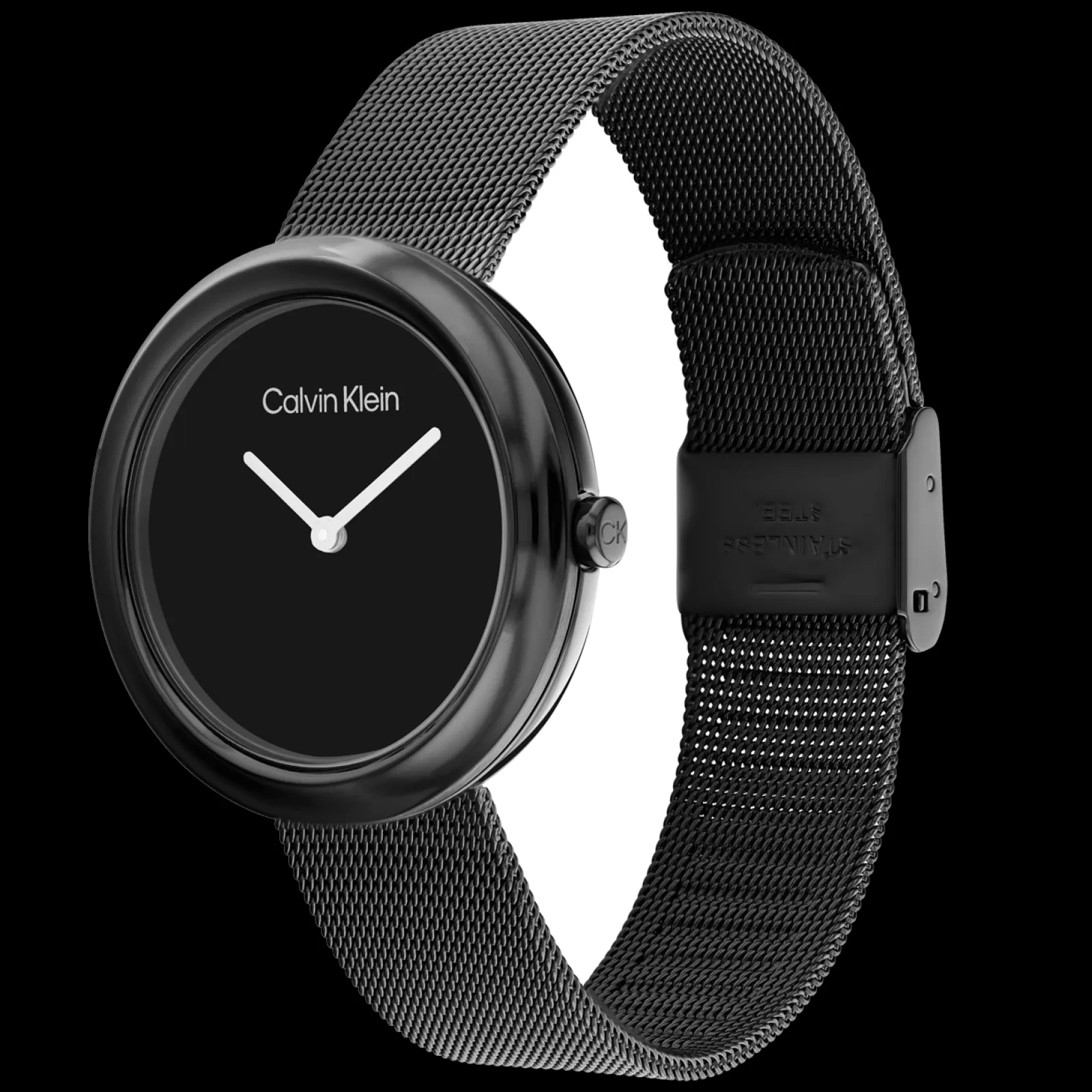 Preto Em Malha Milanesa-Calvin Klein Watches Cheap
