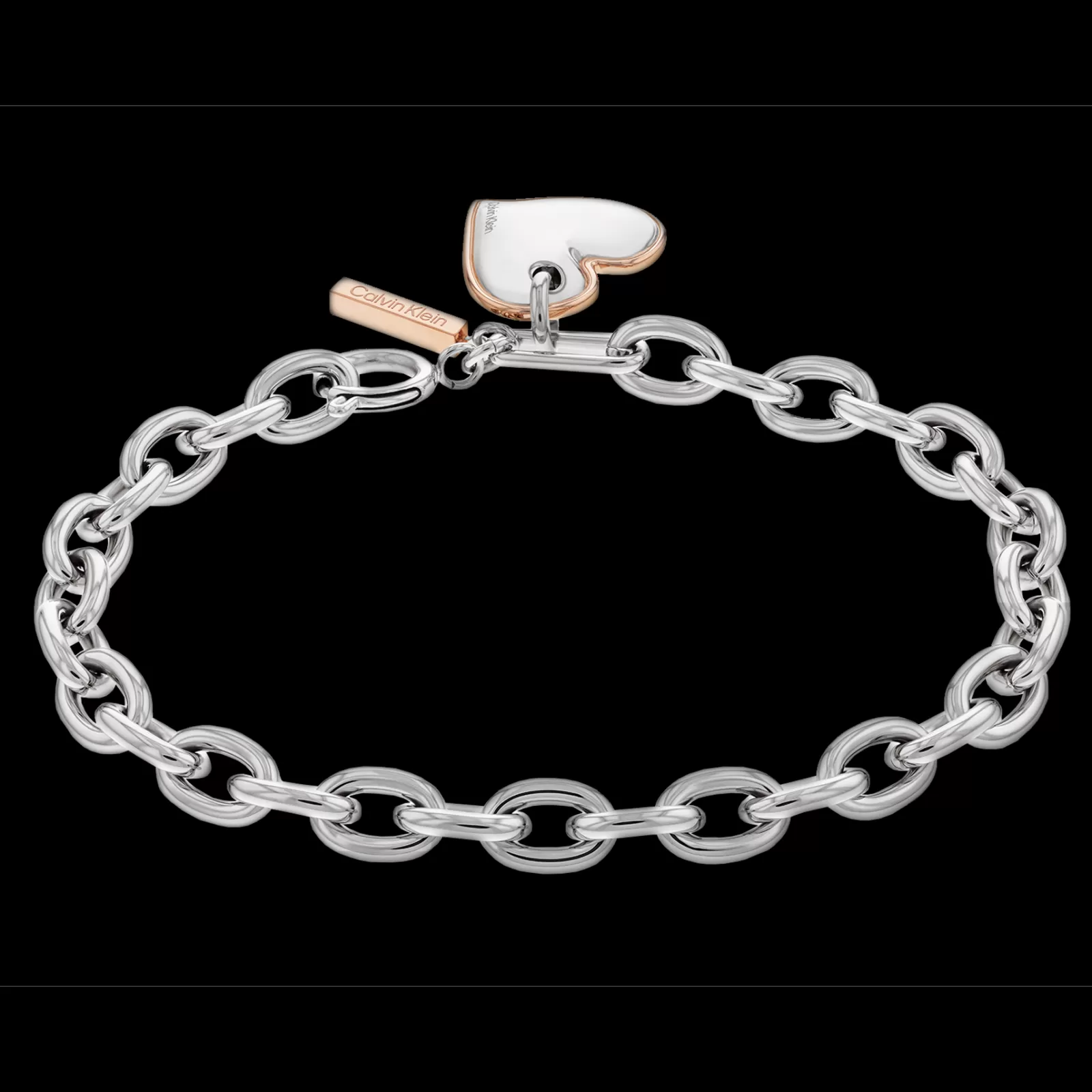 Pulseira Com Coracao Em Aco E Rosa-Calvin Klein Jewelry Best