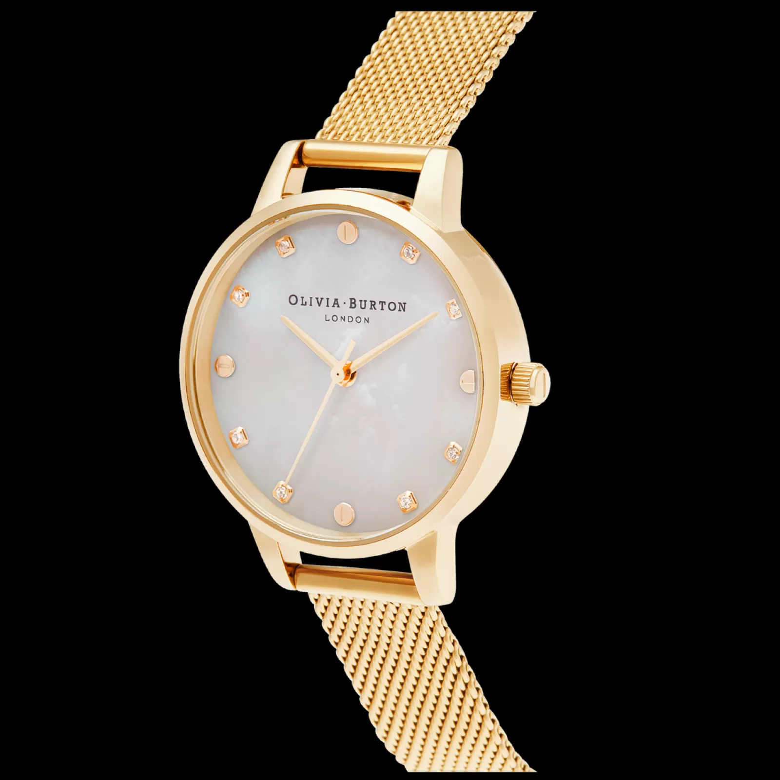 Relogio Classics Branco Aco Dourado Milanesa-Olivia Burton Flash Sale