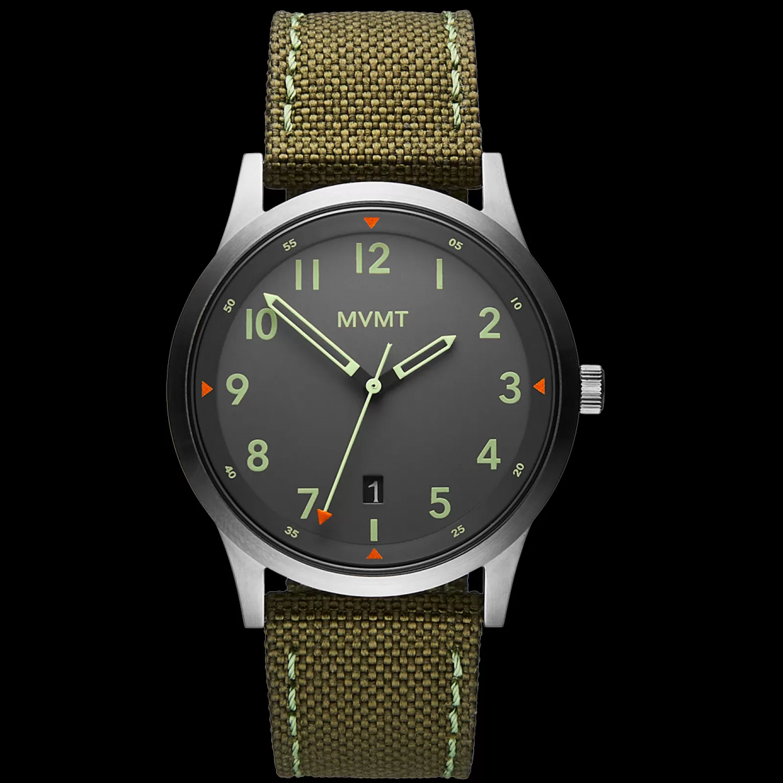 Relogio Field Aco Cinzento Tecido Verde-MVMT Shop