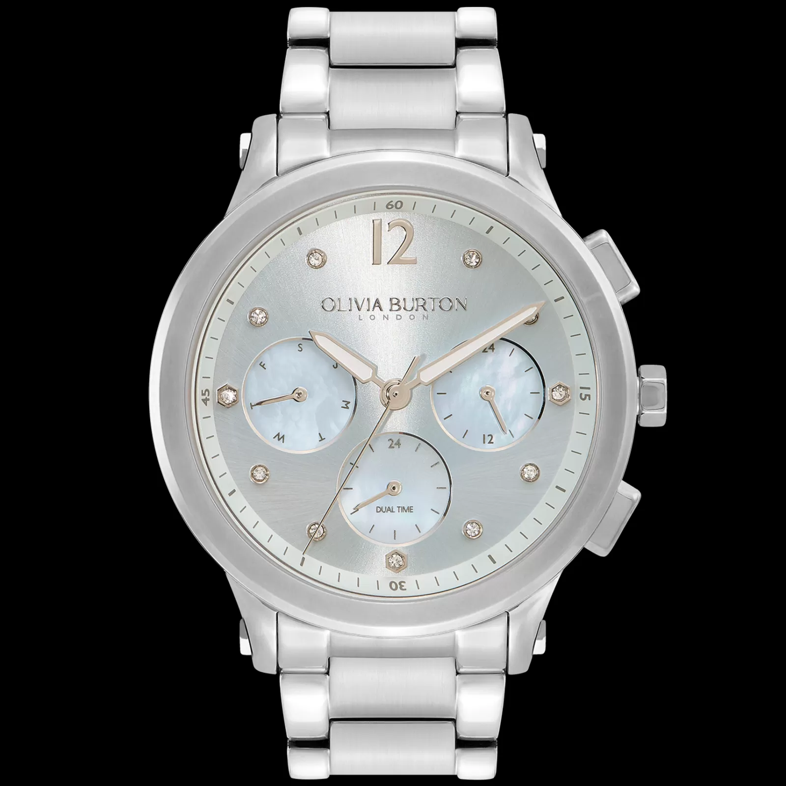 Relogio Multifunction Aco, Madreperola, Cristais-Olivia Burton Clearance