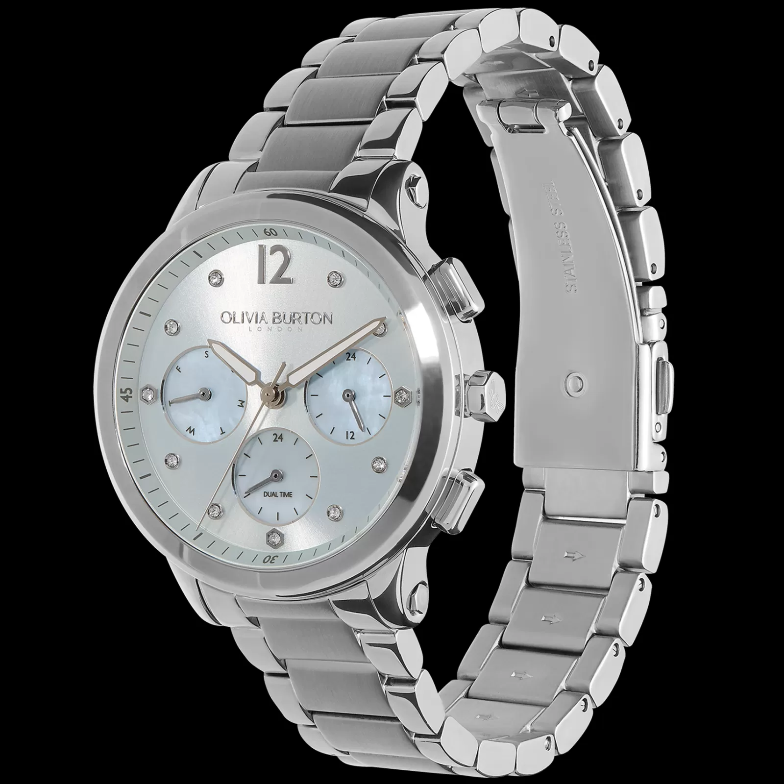 Relogio Multifunction Aco, Madreperola, Cristais-Olivia Burton Clearance