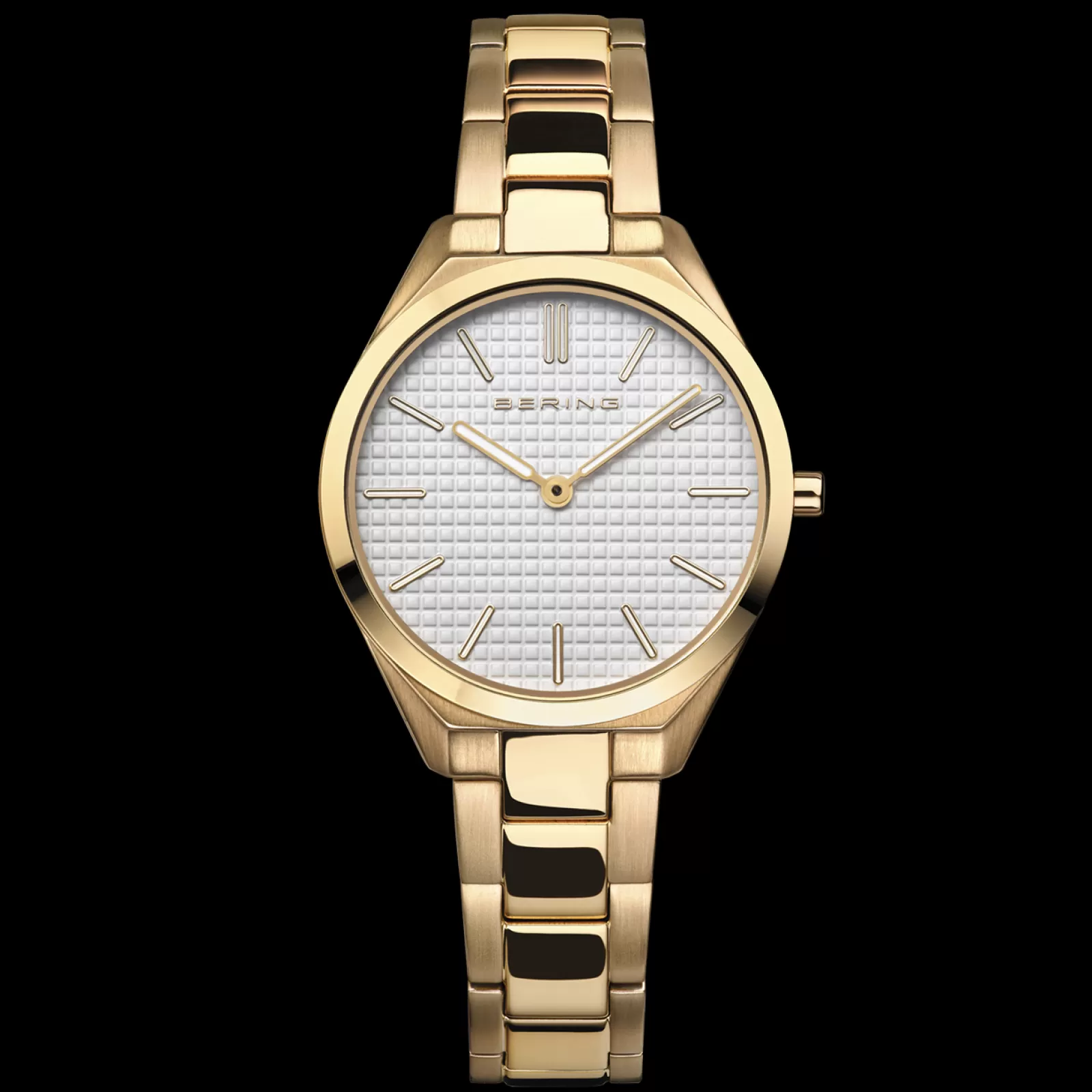Relogio Ultra Slim Dourado-Bering Watches Best Sale
