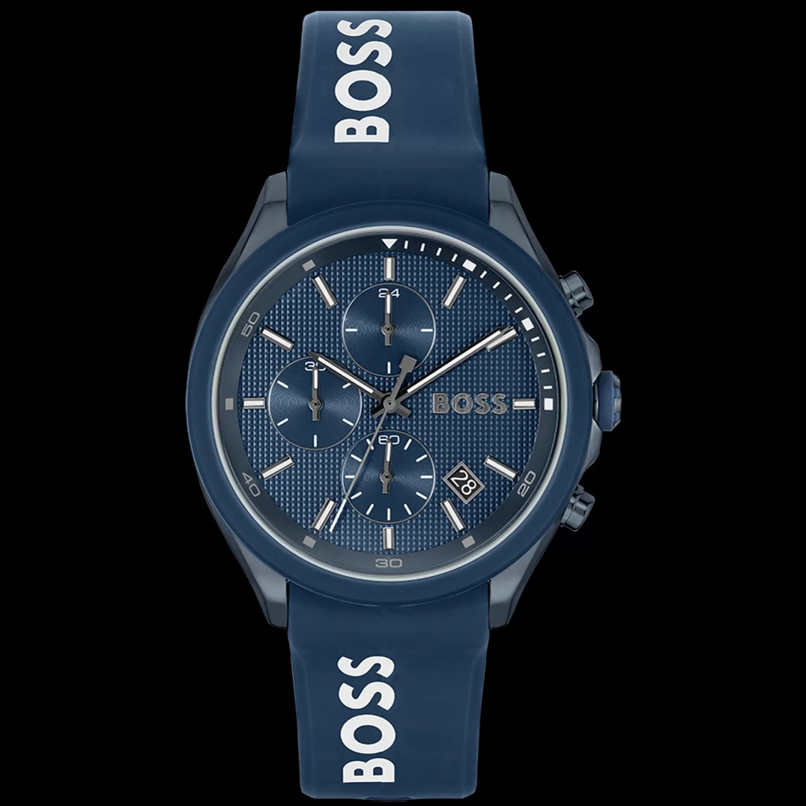 Relogio Velocity Cronografo Aco Ip Azul Silicone-Boss Watches Shop