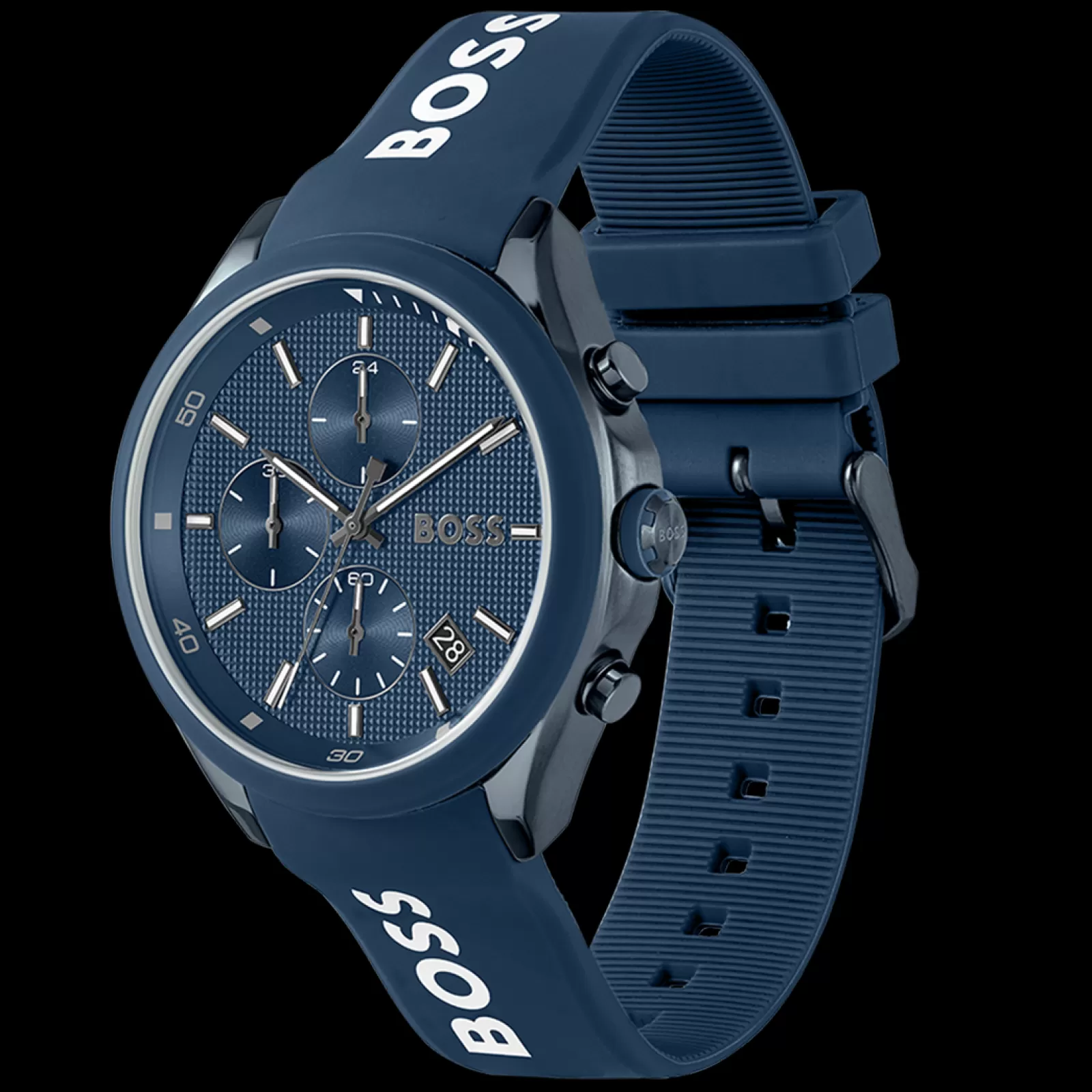 Relogio Velocity Cronografo Aco Ip Azul Silicone-Boss Watches Shop