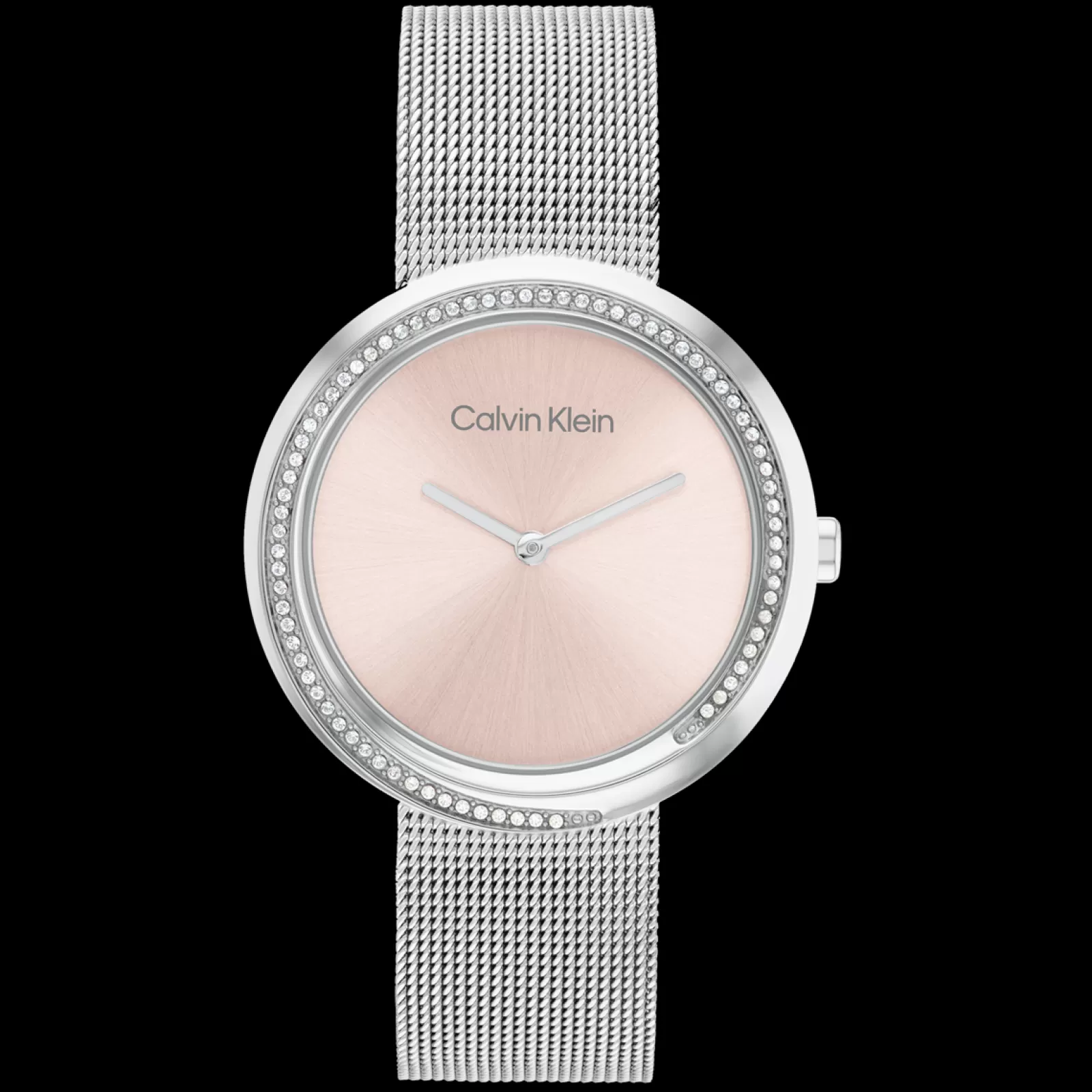 Rosa E Aco Com Cristais Em Malha Milanesa-Calvin Klein Watches Fashion