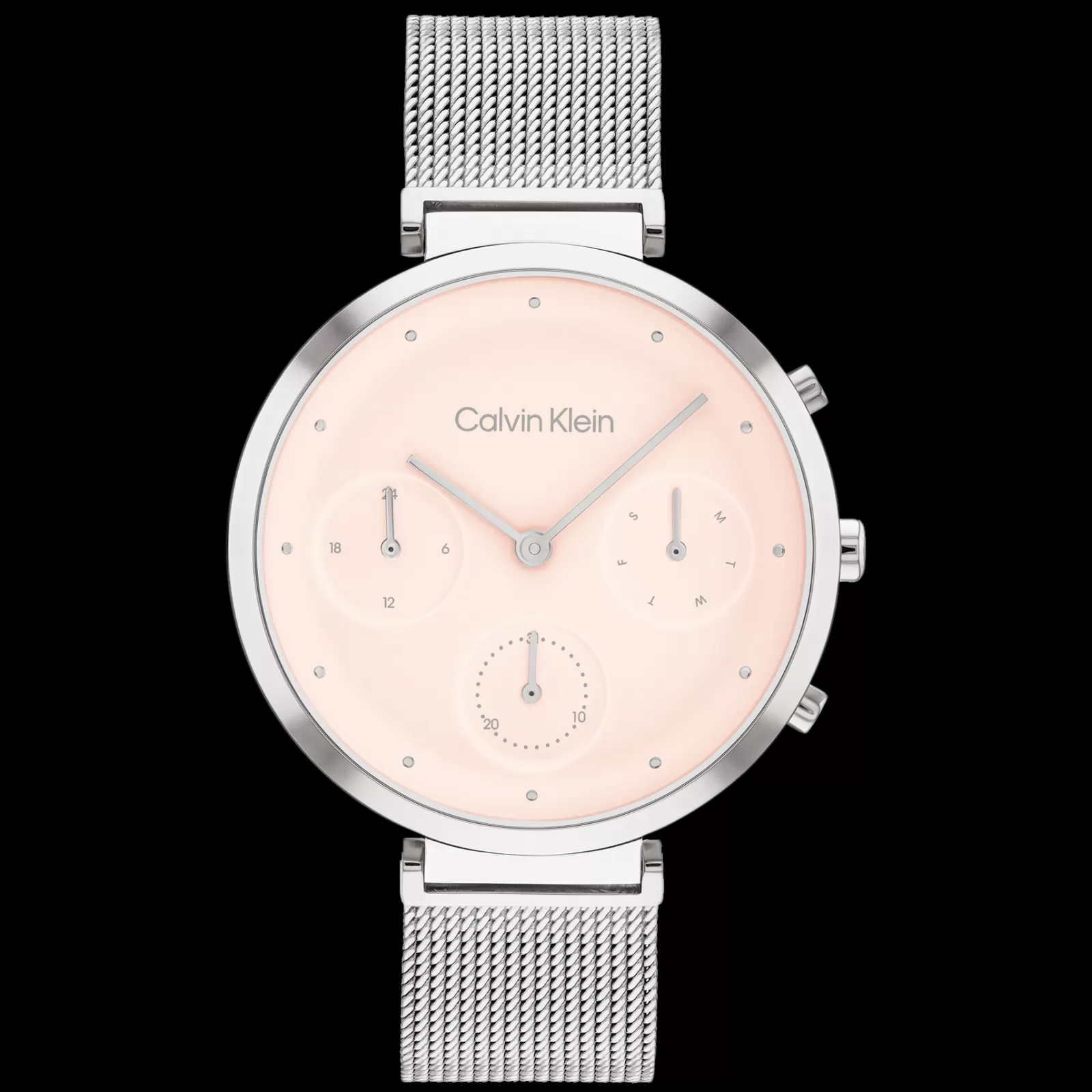 Rosa E Aco Em Malha Milanesa-Calvin Klein Watches New
