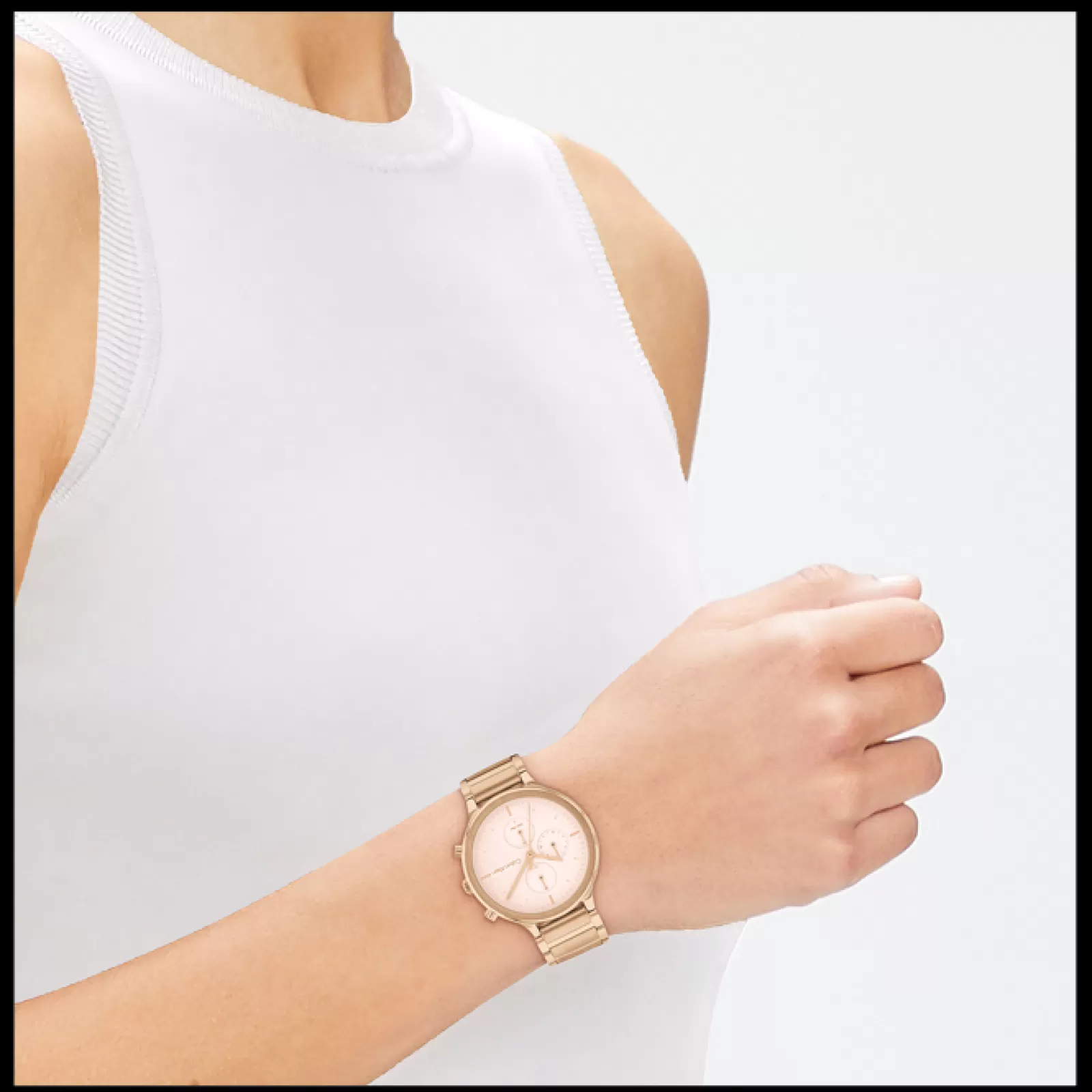 Rosa E Dourado Rosa Em Aco-Calvin Klein Watches Discount